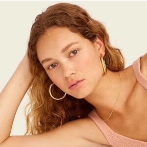 J. Crew 2" Gold Hoop Earrings